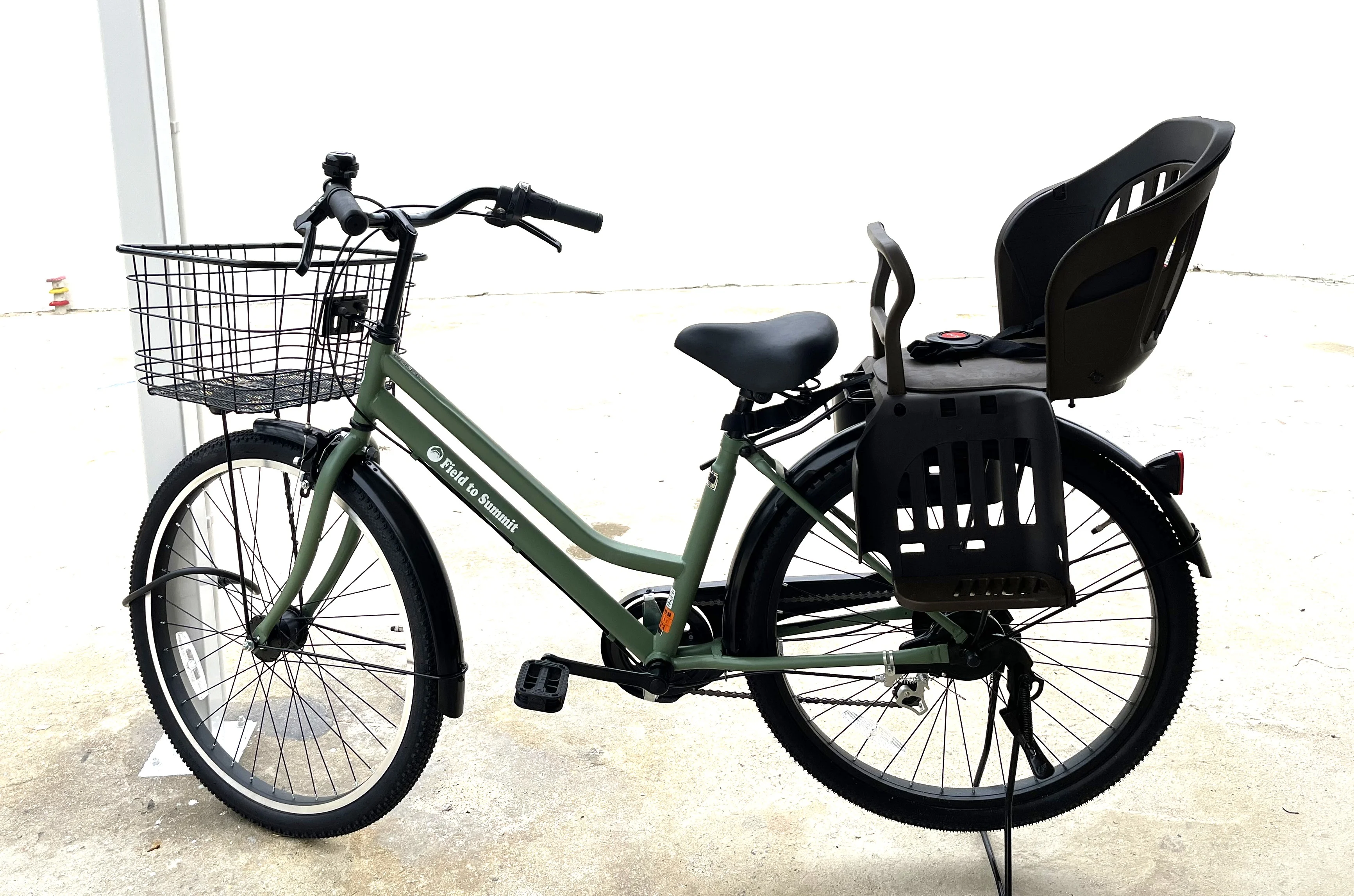 レンタル自転車（大26インチ）緑　チャイルドシート付